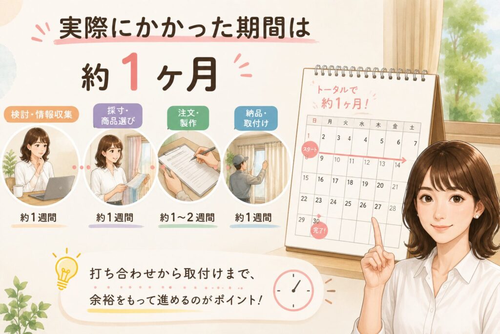 ニトリのバーチカルブラインド納期・取り付けまでのスケジュール